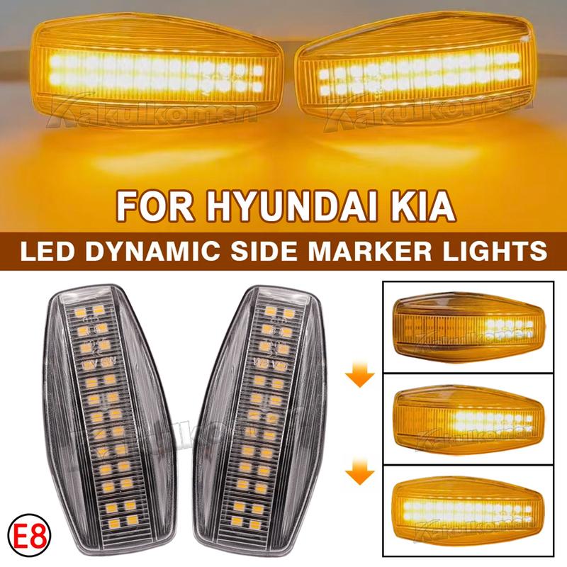Dynamic LED Fender Light Side Marker For Hyundai I10 Trajet Sonata Elantra Getz XG Tucson Terracan Coupe Matrix for Kia 2003
