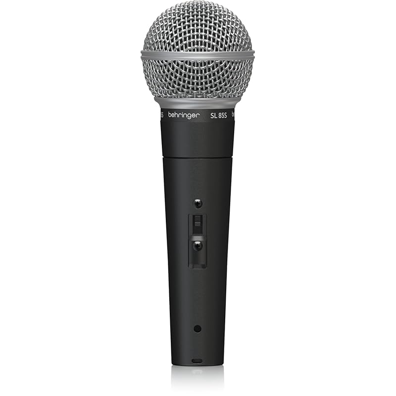 

Behringer dynamic microphone Comes with carrying case With ON/OFF switch Cardioid characteristics SL 85S