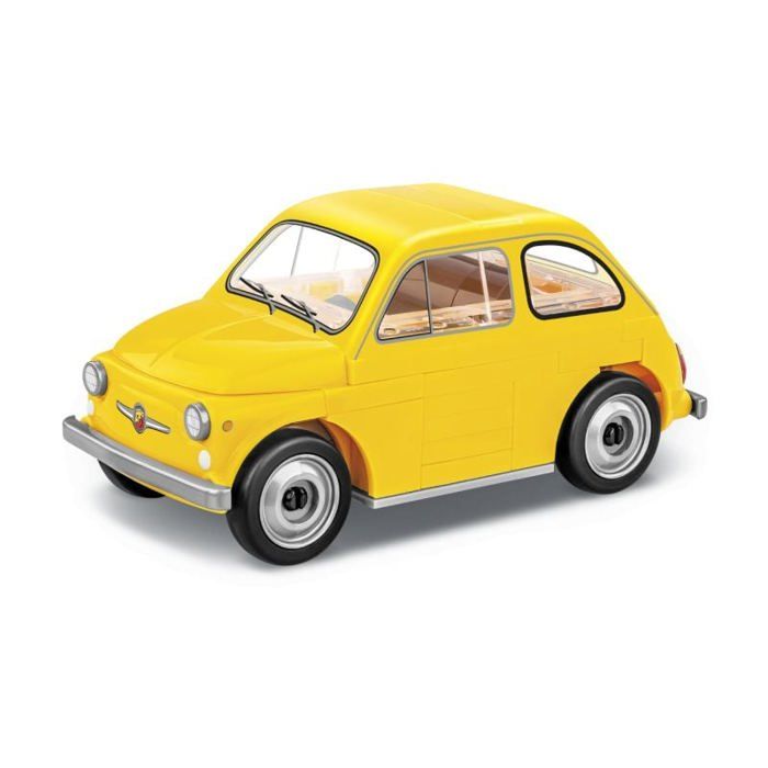 Jeux et jouets - cobi - fiat abarth 595 - jaune - modèle cobi-24514 - montage à assembler soi-même