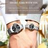 OPK Couple Watch Classic Fashion Waterproof Glow Quartz Watch Band Luxury Date Week Men's and Women's Couple Watches