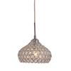 Single Head modern crystal pendant light lustres pendentes home decor fixture lighting Dia18cm crystal lamp
