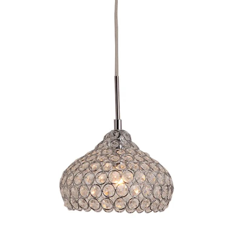 Single Head modern crystal pendant light lustres pendentes home decor fixture lighting Dia18cm crystal lamp