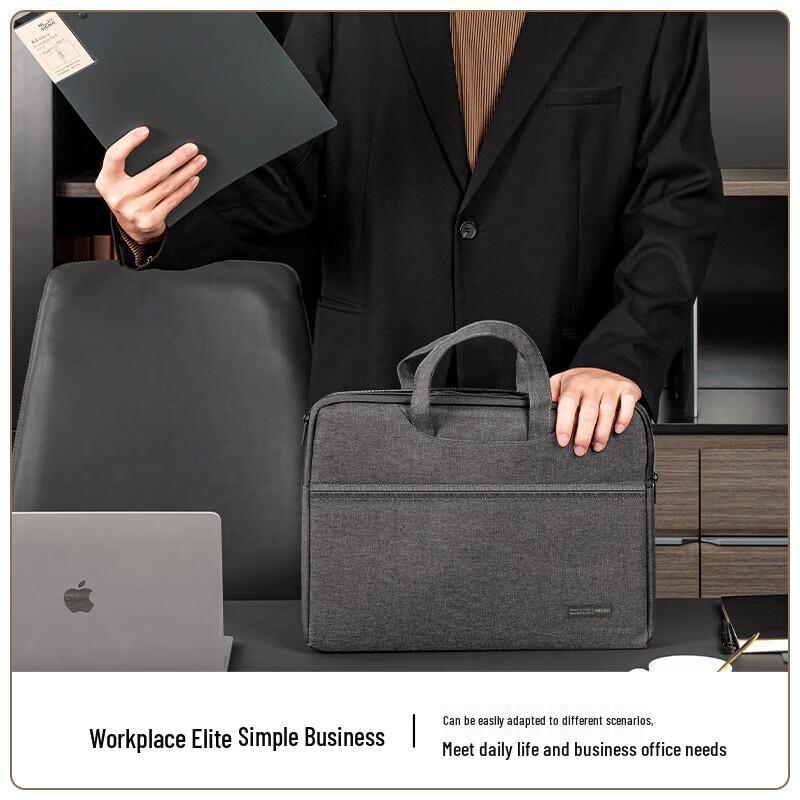 Gureide Men's Portable Zipper Briefcase
