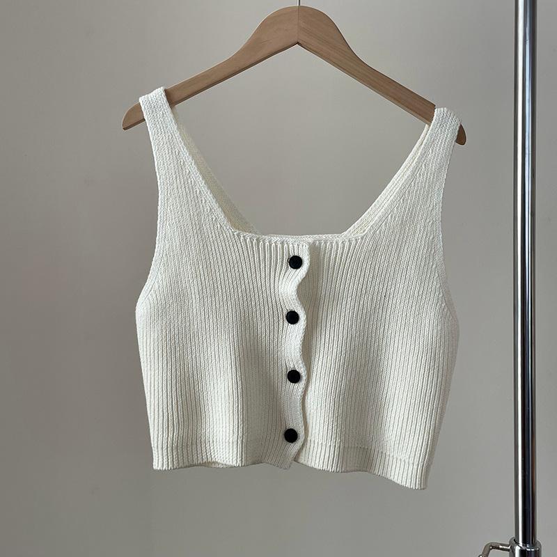 [Welfare payment, non-refundable] Sweet vest top 25 spring short knitted top YL033 One size fits all