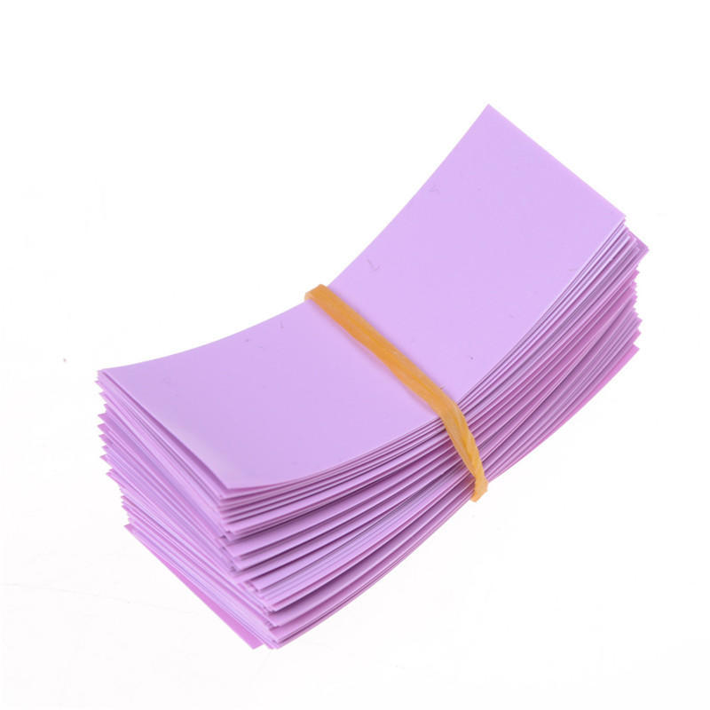 100Pcs 18650 Battery Wrap Pvc Heat Shrink Tubing Pre-Cut Precut
