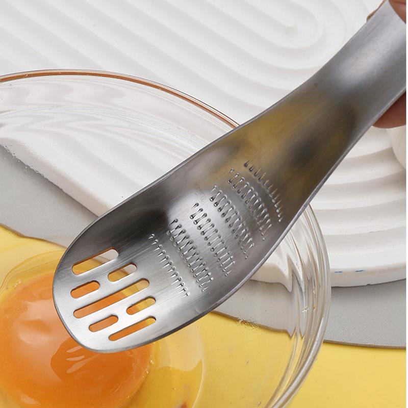 Ginger Grater Tool Metal Garlic Press Grinding Spoon Cooking Gadgets Ginger Grater Pasta Server Spoon Egg Separator For Home