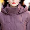 Winter Daunenjacke für Damen Übergröße Oberbekleidung Kapuzen Elegant Dick Warm Daunenmantel Frau Parkas