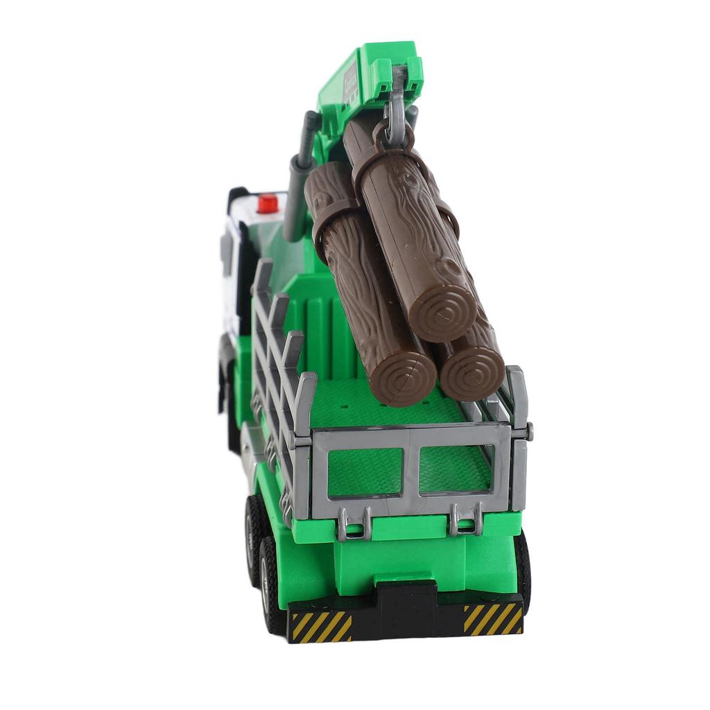 Logging Truck Toy 1:32 Log Vehicle Model with Light Music Effect for 6 Years Old Above Green