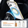 360 °   Rotatable Stand Magnetic Phone Case for iPhone 12-17 Series, MagSafe Compatible Clear Shockproof Cover with Ring Holder