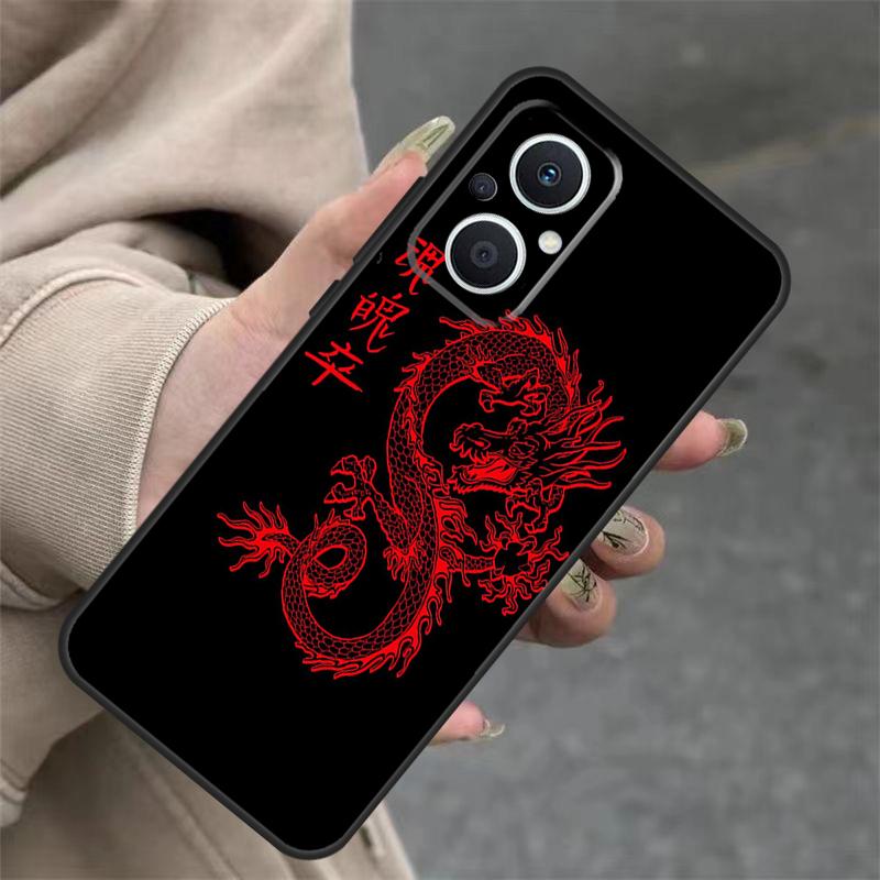 Ancient Japanese Dragon Case For OPPO Reno 14F 13F 12F 11F 10 12 13 14 Pro 7 8 Lite OPPO Find X5 X6 X8 X9 Pro Cover