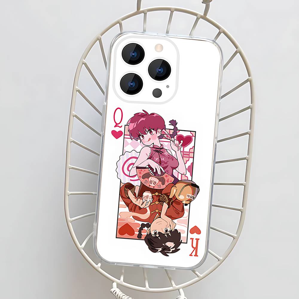COOL Ranma 1 2 Phone Case For iPhone 17,16,15,14,13,12,11 Pro,Max,Plus,X,XS,XR,SE4,E Mini Transparent Soft Cover