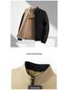 Hengyuanxiang Herren Stehkragen Jacke: Mittleres Alter & Ältere, Mit Samt, Warm, Lässige Herbst/Winter Oberbekleidung
