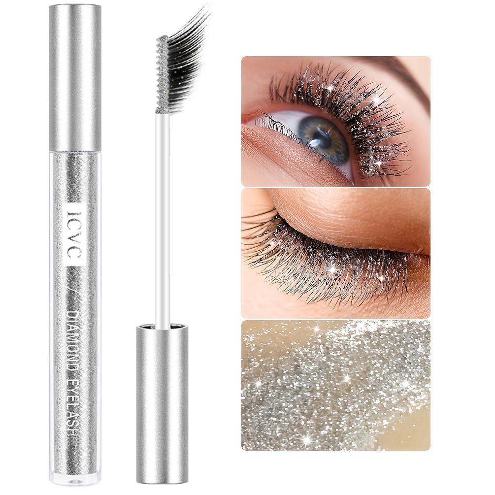 Sparkling Diamond Mascara Sequins Waterproof Glitter Diamond Mascara Shining Galaxy Sequins Sweat Proof Eyelashes Eye Makeup