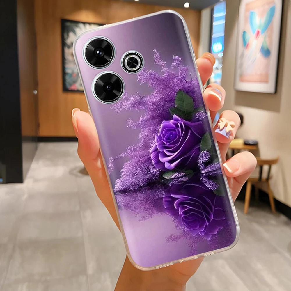 Klare Handyhülle für Poco F6 Weiches TPU-Silikon Niedliches Kaninchen Leichte Rückabdeckung für Xiaomi Poco F6 PocoF6 Pro Funda Cases Capa