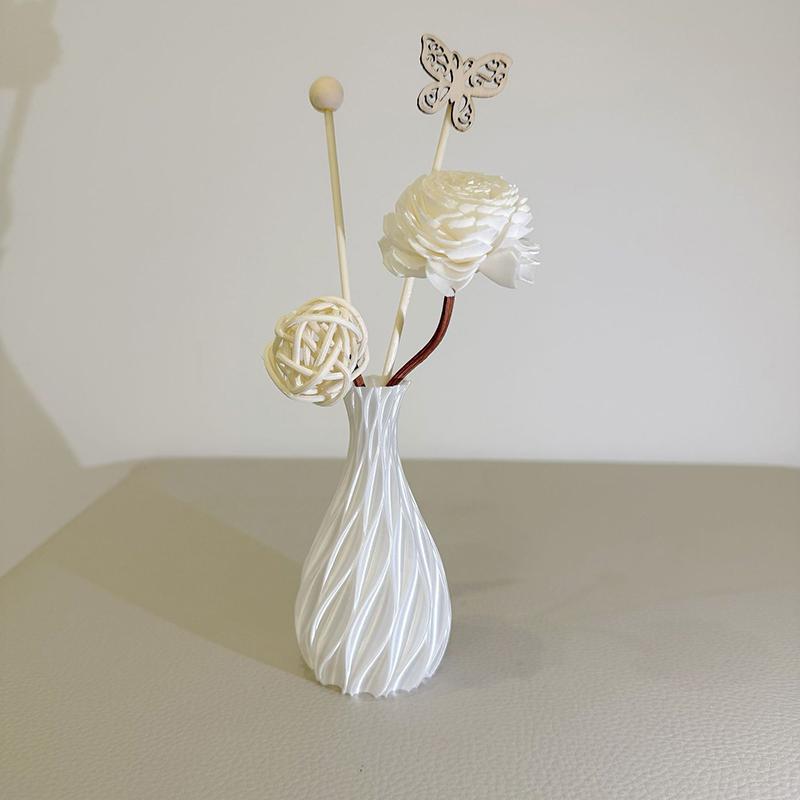 3D Printed Vase Modern Style Vase Flower Vase With Swirl Pattern Aesthetic Floral Display Vase For Living Room Desktop Decor
