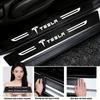 IKTT7 Carbon Fiber for Model 3 Y Model S X Roadster P85D P90D P100D Car Door Sill Protector Strips Trunk Anti-Scratch Stickers
