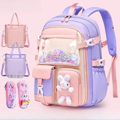 Nova Mochila Escolar Leve para Meninas do Ensino Fundamental Sacola Infantil Impermeável Mochilas de Viagem Coloridas Presentes