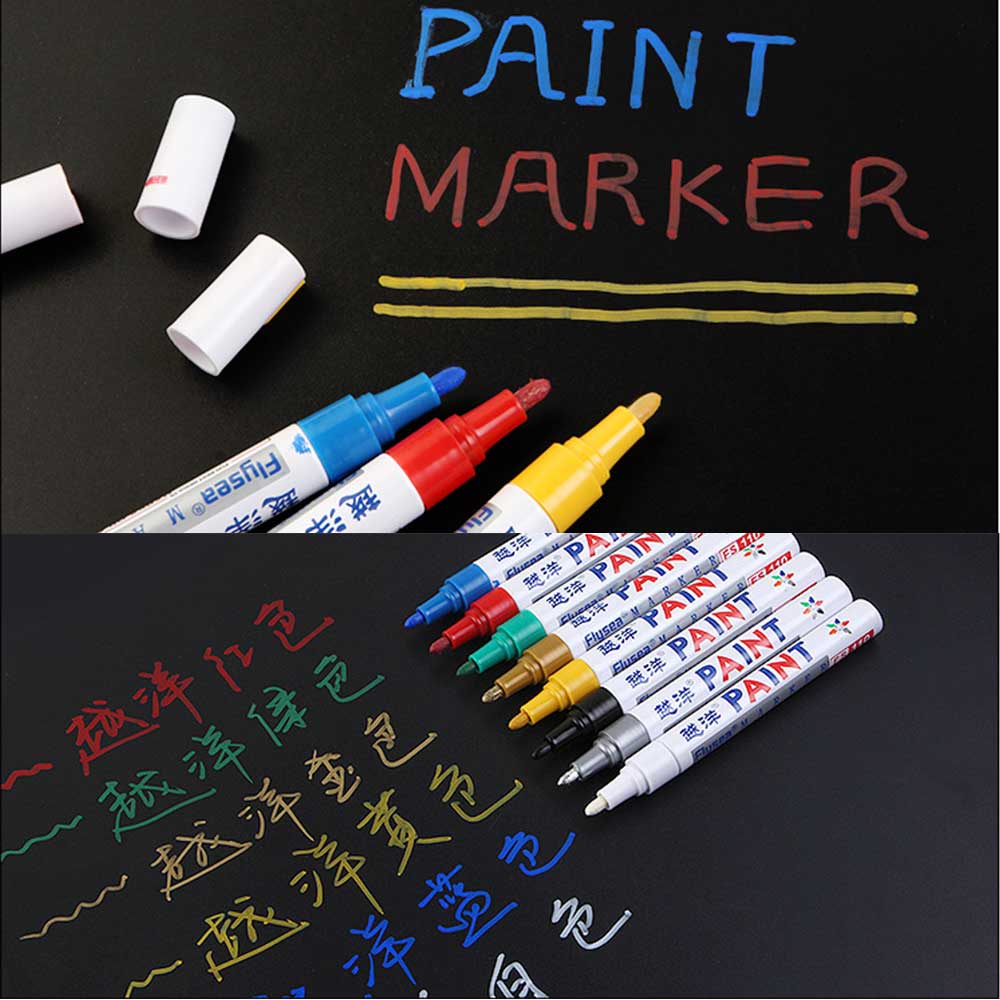 Colors Polishing Waxing Sponge Paint Marker Painting Pens Permanent Waterproof Tyres Cars Doodle Oil Pen Paint Cleaner Polishes