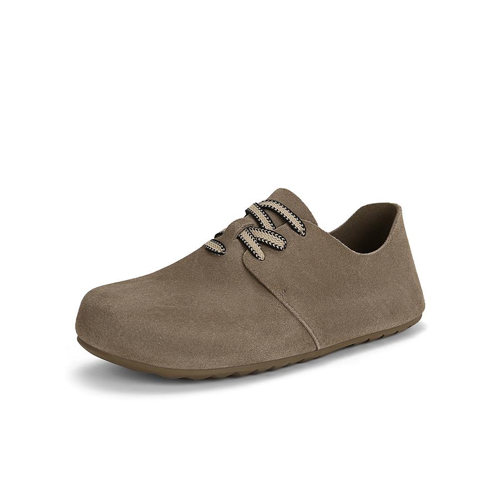 [sheii Su Yinyin] Soft Bread~ Waterproof and Anti-fouling Large Round Head Lace-up Casual Thick-soled Boken Shoes Women's Single Shoes