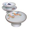 Chinesischer Tee Vintage Obstteller Snacktablett High Tea Zeremonie Geschirr Servieren Keramik hoher Fuß Desserttablett Keramikteller