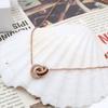 The Same Fashionable Double-Ring Zircon Pendant Necklace Accessories Versatile Niche Titanium Steel Non-Fading Jewelry Collarbone Chain