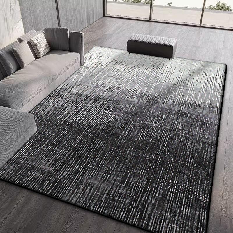 Abstract Stripes Living Room Rug Easy Clean Home Decoration Non-slip Carpets for Bedroom Lounge Office Foldable Soft Floor Mat