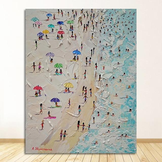 Seascape Knife Painting Oil Painting Poster The Picture On the Wall Pictures For Living Room  Canvas Painting Summer Beach