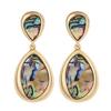 French Vintage Teardrop Abalone Shell Earrings: High-End Light Luxury Fashion Accessory