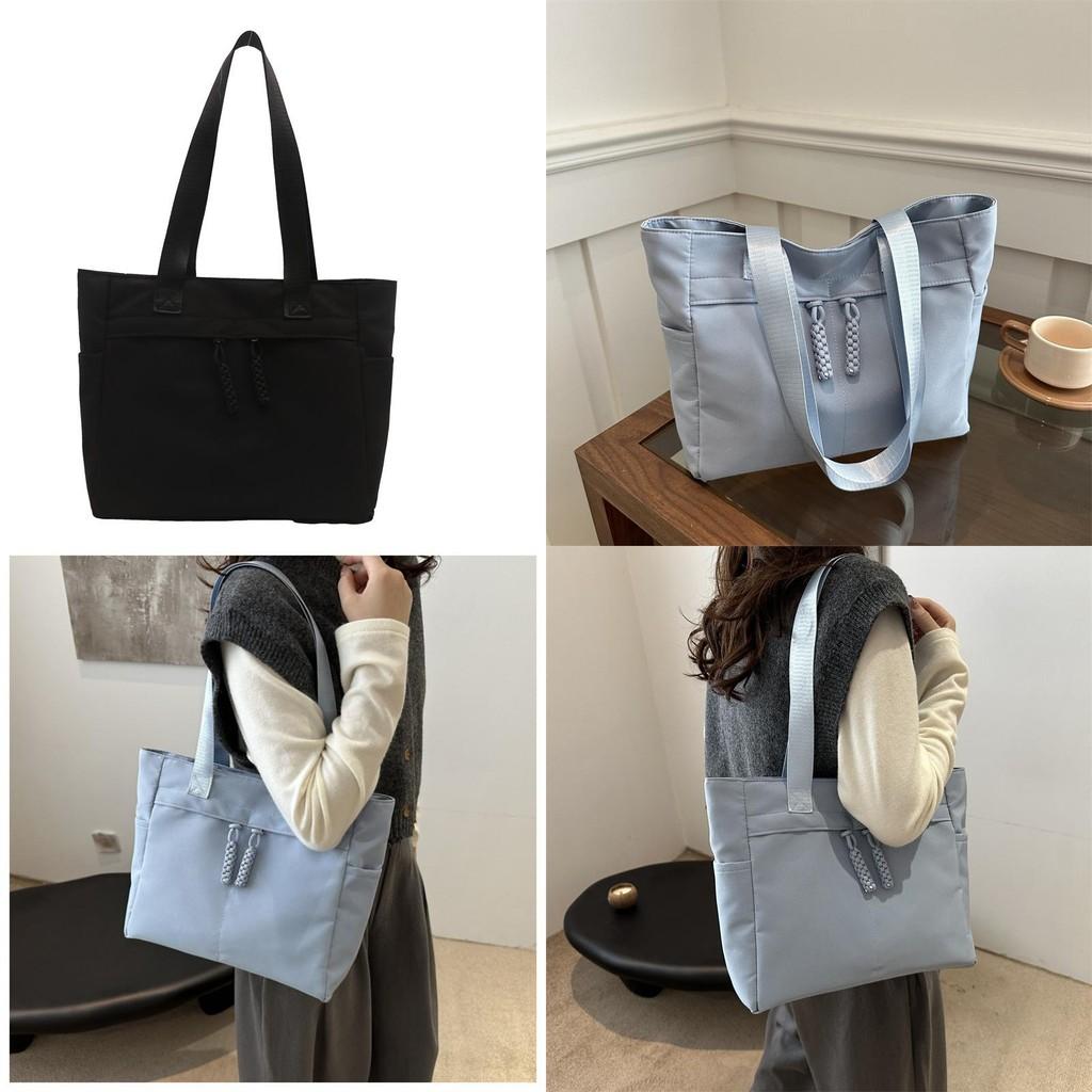 Large Stylish Nylon Handbag For Women Featuring Unique Stitching Details And Versatile Design