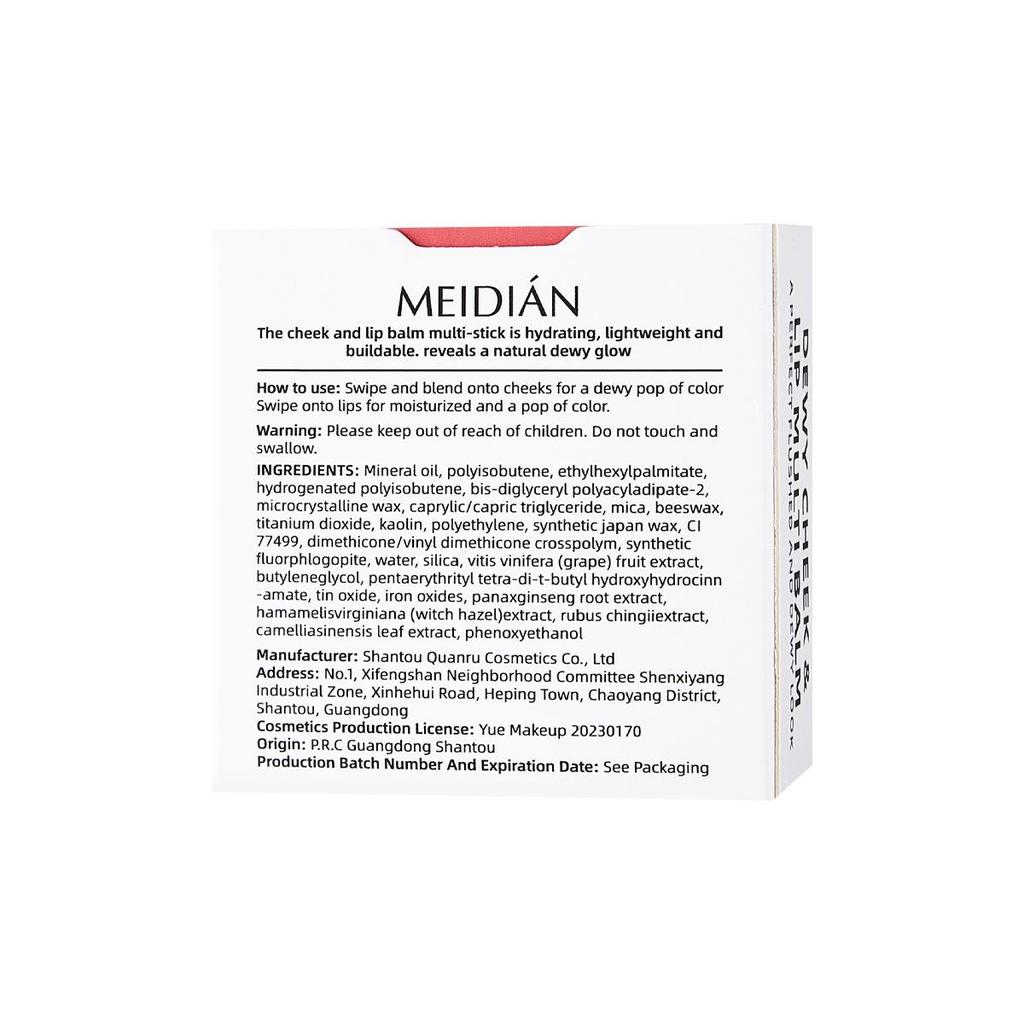 Meidian 6-Color Blush & Highlighter Stick: Long-lasting, Natural Nude Makeup.