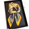 Art commuter style simulation silk printing silk scarf square scarf high-end shawl sunscreen neck small square scarf headscarf scarf