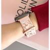 New Floral Engraved Bracelet For Apple Watch Band 44mm 42mm 41mm 40mm 45mm 49mm 46mm Correa Iwatch Series 10 9 7 SE 6 8 Ultra