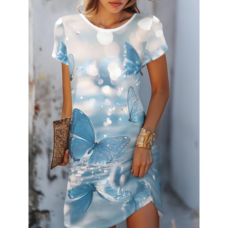 Women's Fashionable Dress, Cute Little Animals and Floral Prints