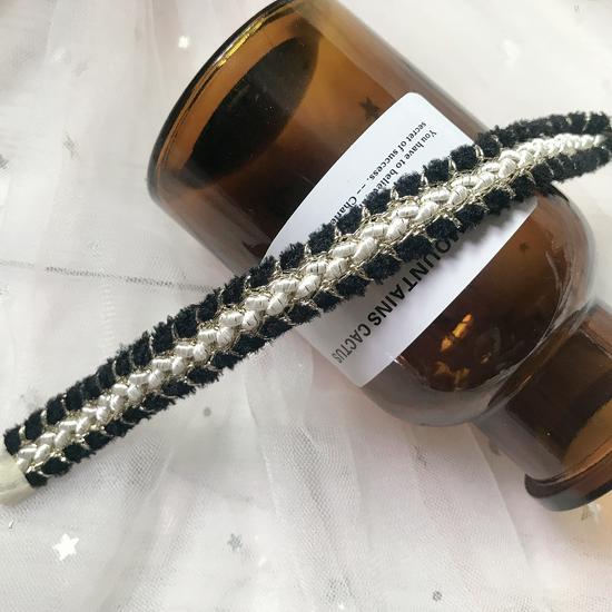 Nastro Larga 1,2 cm Stile Francese Intrecciato con Filo d'Oro per Decorazione Fai-da-Te di Abbigliamento e Giacche