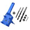 Drilling Guide Tool with 6/8/10mm Hole Punch Locator for Woodworking Projects Including Easy Setup Mechanism