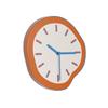 Modern Simple Orange Home Fashion Wall Clock High-end Design Decoration Living Room White Wall New Clock