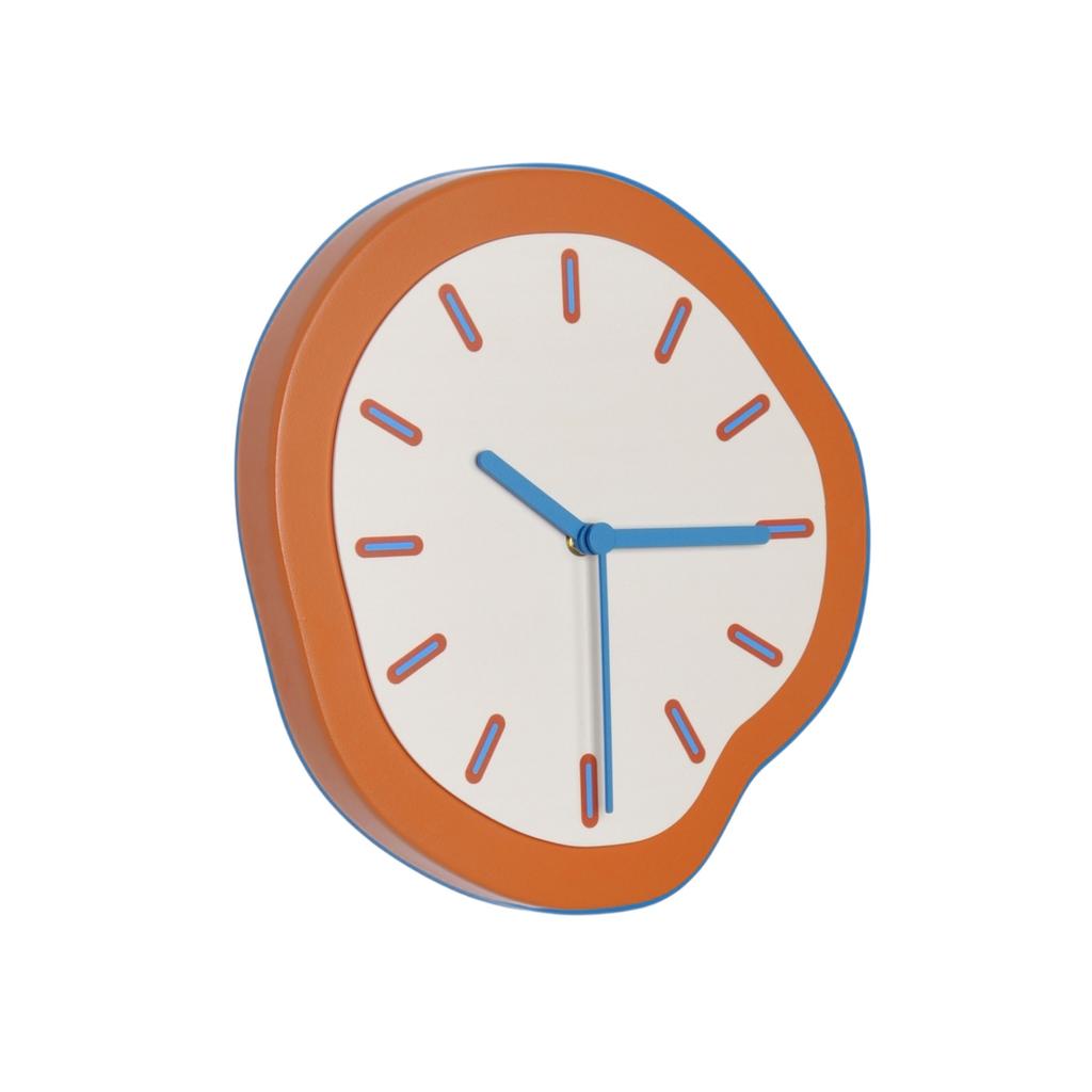 Modern Simple Orange Home Fashion Wall Clock High-end Design Decoration Living Room White Wall New Clock