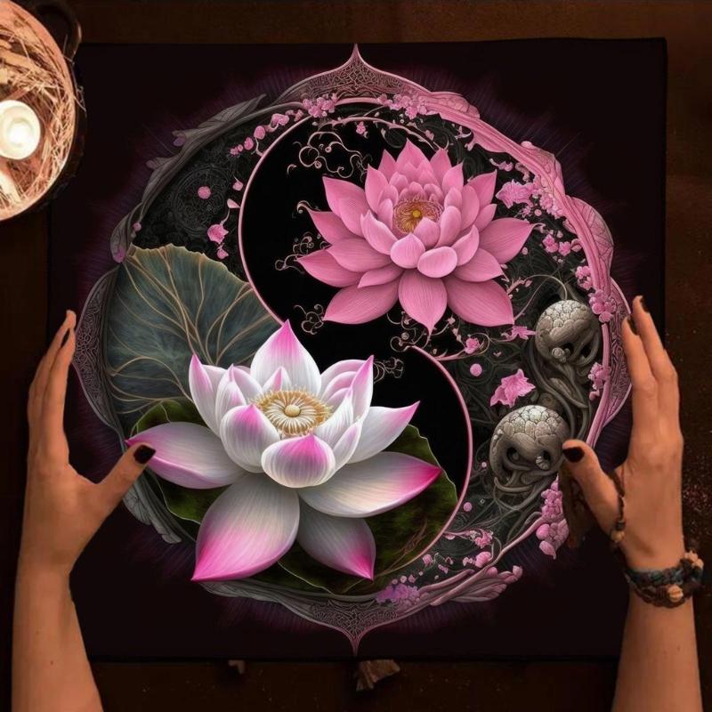 Divinations Tablecloth Flower TaiChi Astrologys Tarots Tablecloth Altars Cloth