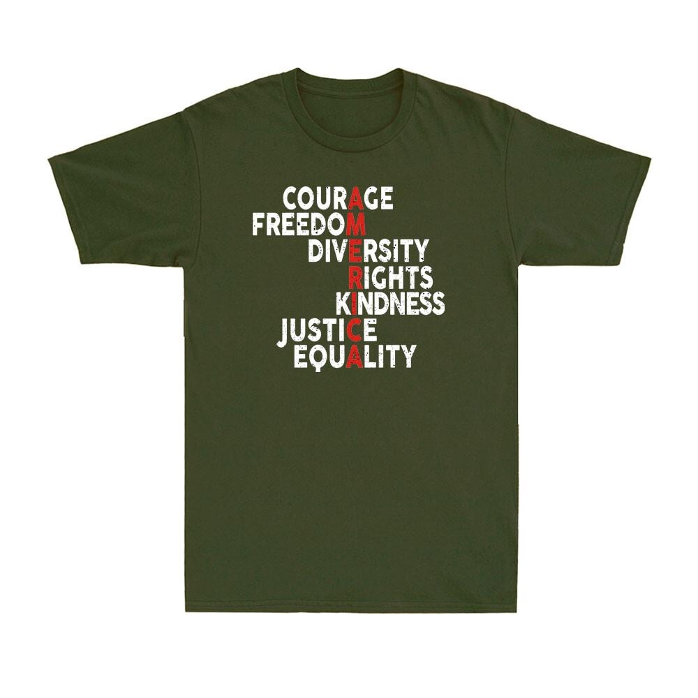 Protest America Equality Courage Freedom Rights Resist Unisexs Tshirt