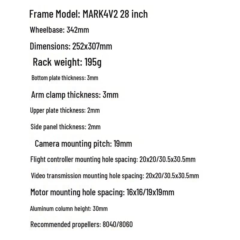 HSKRC MARK4 V2 7-inch Carbon Fiber FPV Drone Frame