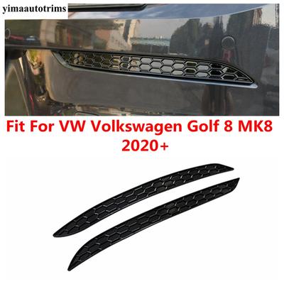Rear Bumper Fog Light Lamp Honeycomb Frame Cover Trim Black Plastic Accessories For VW Volkswagen Golf 8 MK8 - 2024