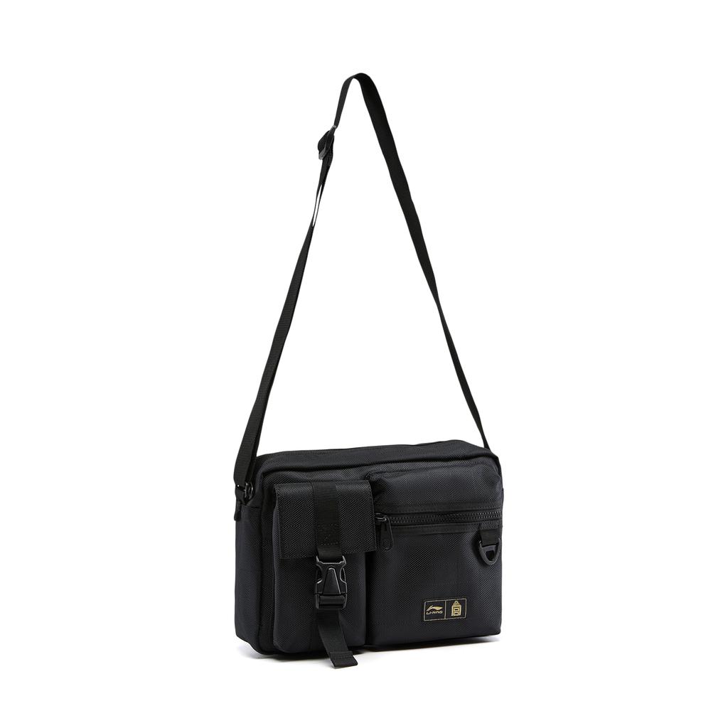 Li Ning Sports Life Collection Polyester Crossbody Bags Unisex Black ABDW081-1