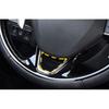 Black Steel Steering Wheel U-Type Cover Trim For Mitsubishi Eclipse Cross 18-23