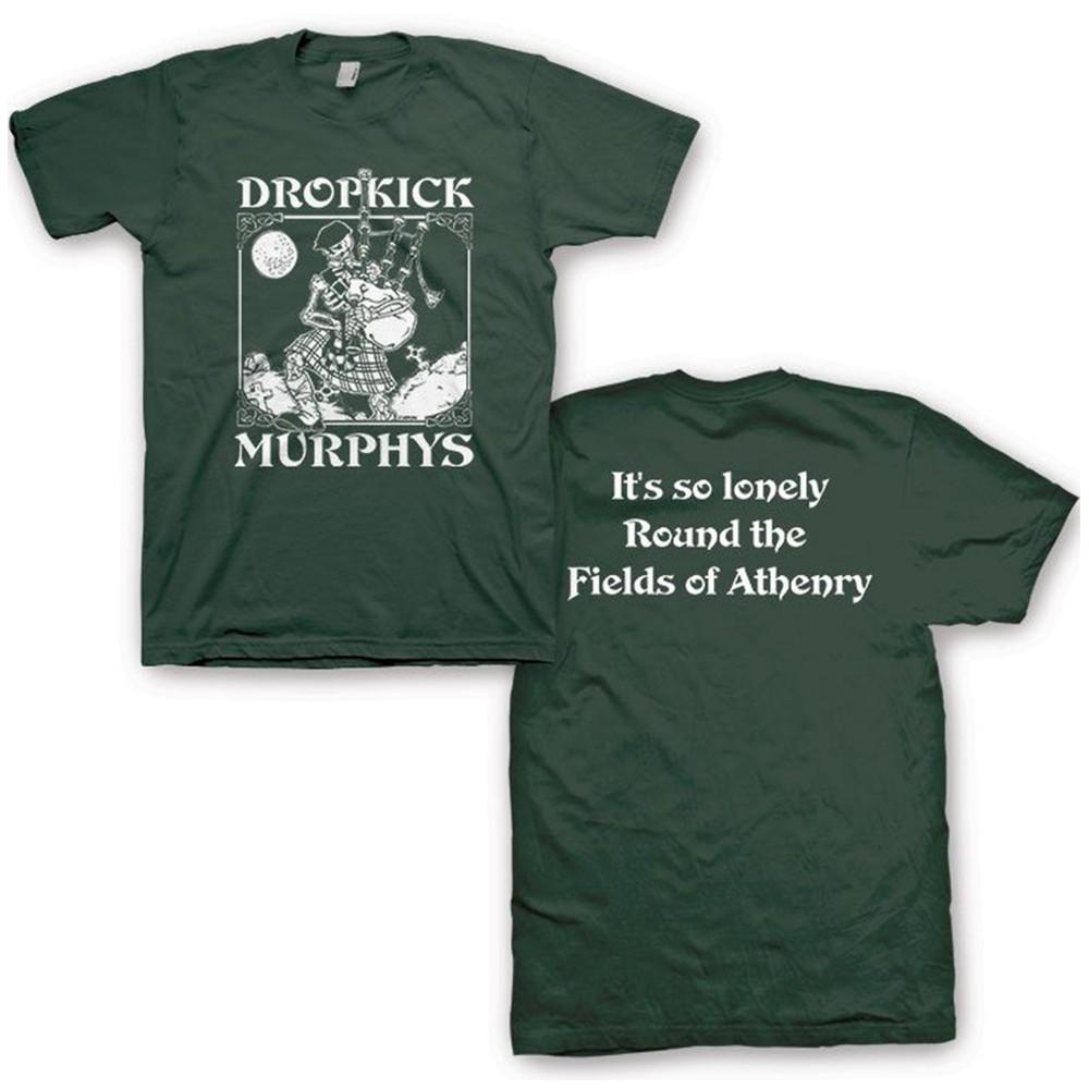 Authentisches Dropkick Murphys Skelly Piper T-Shirt Jägergrün S-2XL NEU Unisex T-Shirt