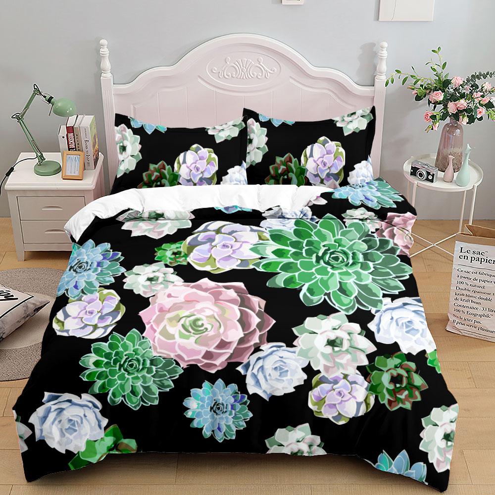 

Комплект постельного белья с гигантскими тропическими листьями в скандинавском стиле King Queen Double Full Twin Single Size EU single(135x200cm)