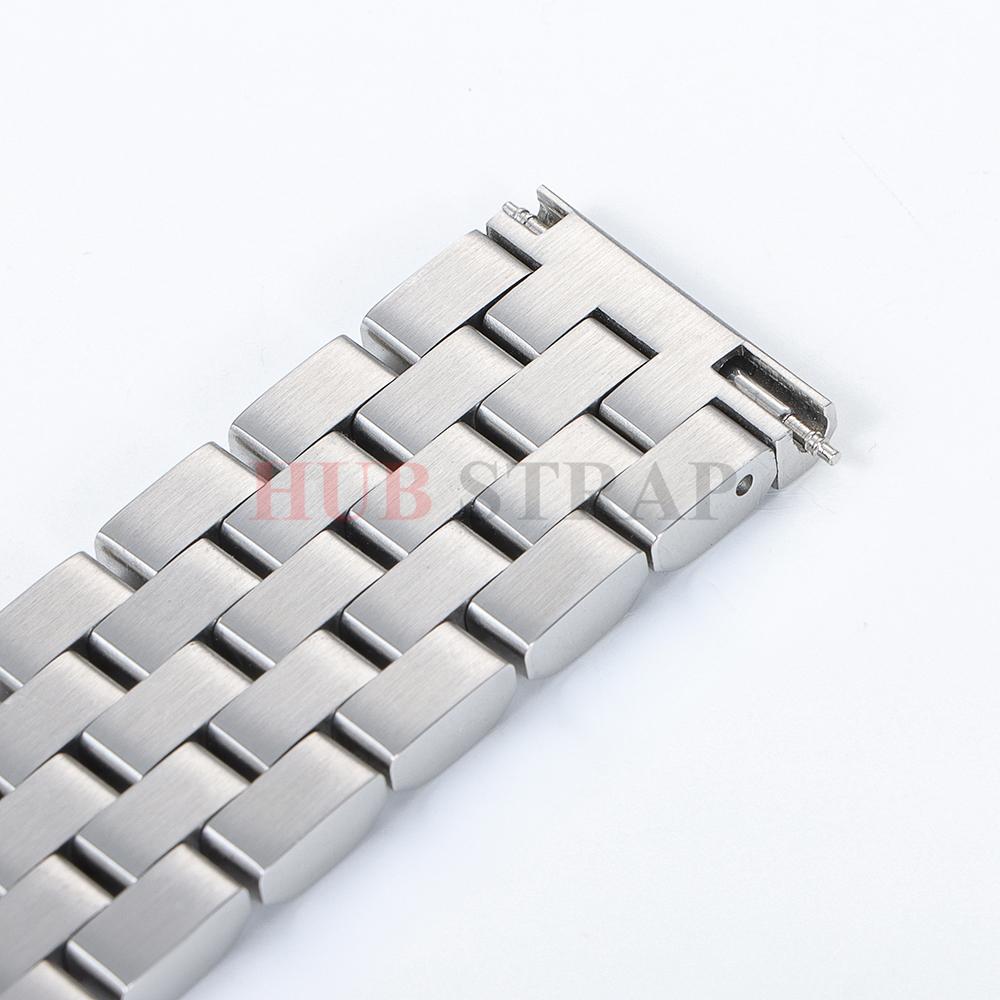 18mm 20mm 22mm 24mm 26mm Universal Watch Strap Stainless Steel Watch Band Flat Interface for Men Women Folding Buckle Wristbelts