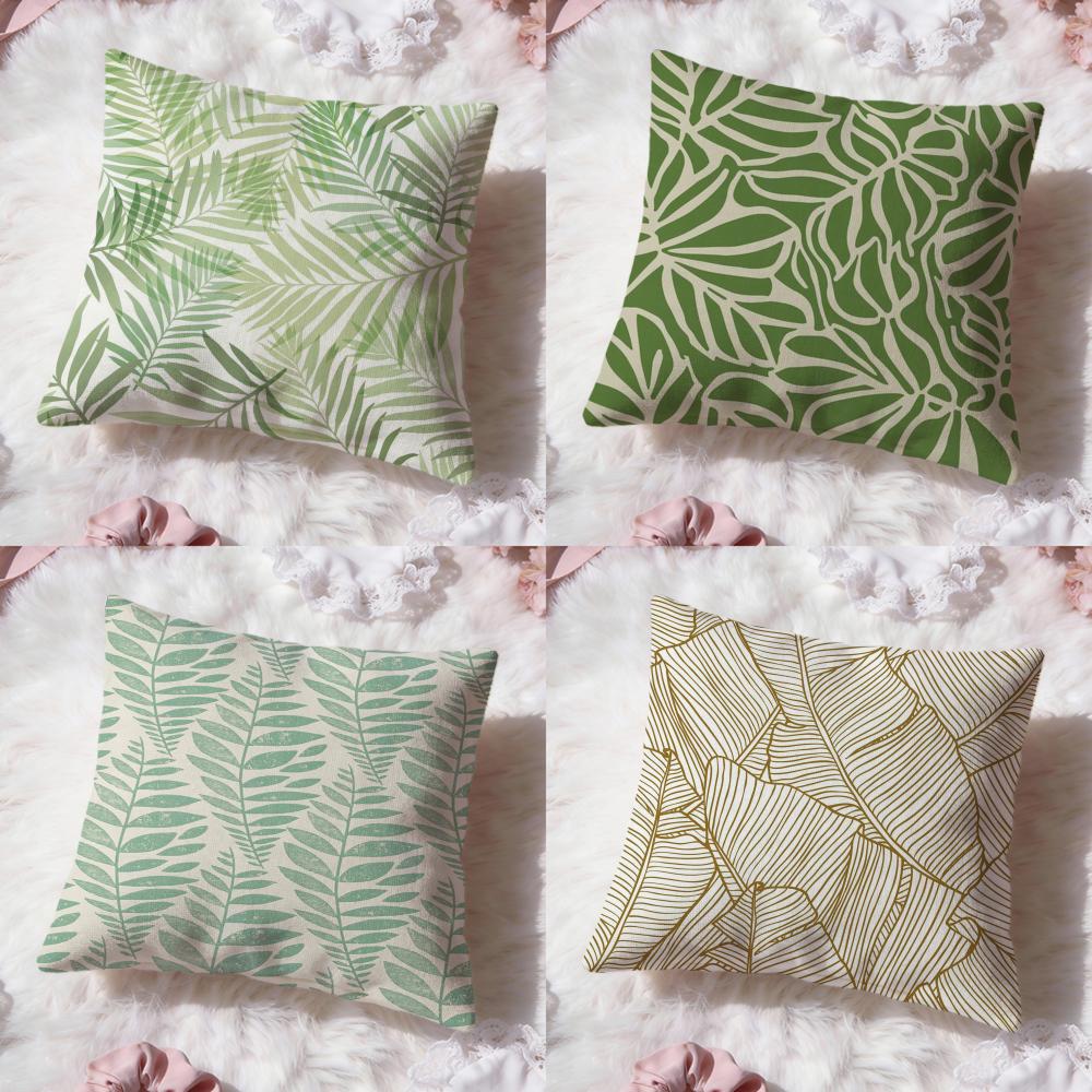 Leaf Cushion Cover Premium Comfort Reversible Pillow Cove Two In One Design for Any Room Car Interior