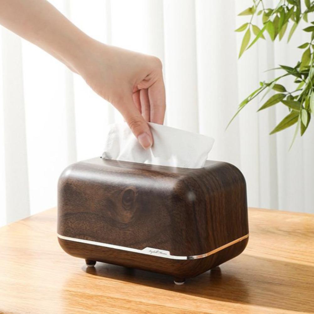 Large Capacity Tissue Box Spring-loaded Paper Dispenser Stylish Paper Container Living Room