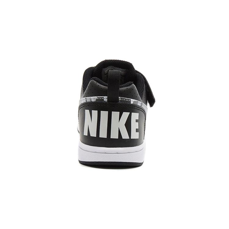 Nike Court Borough Low Top Skateboard Shoes Black White Children Aged 3 7 Years Old 870025-005