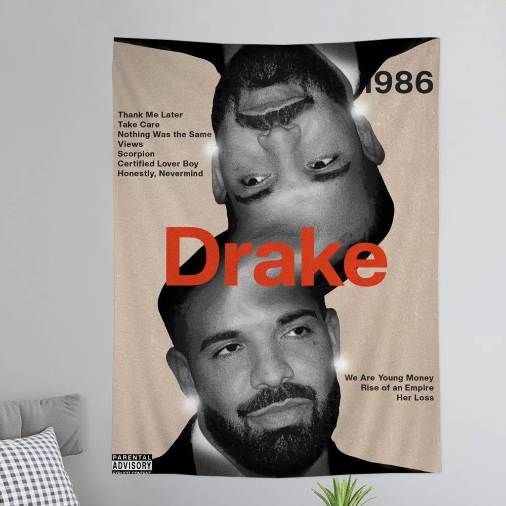 

Music Album Drake Colorful Tapestry Wall Hanging Bohemian Wall Tapestries Mandala Wall Art Decor 74x94cm(29x37in)